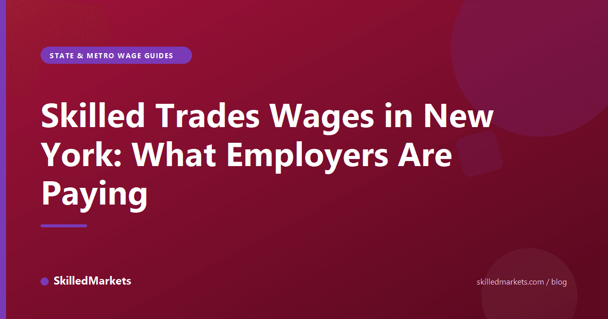 Skilled Trades Wages in New York: What Employers Are Paying