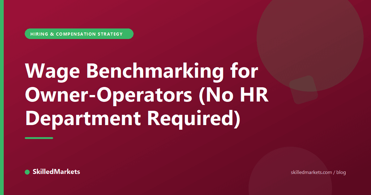 Wage Benchmarking for Owner-Operators (No HR Department Required)