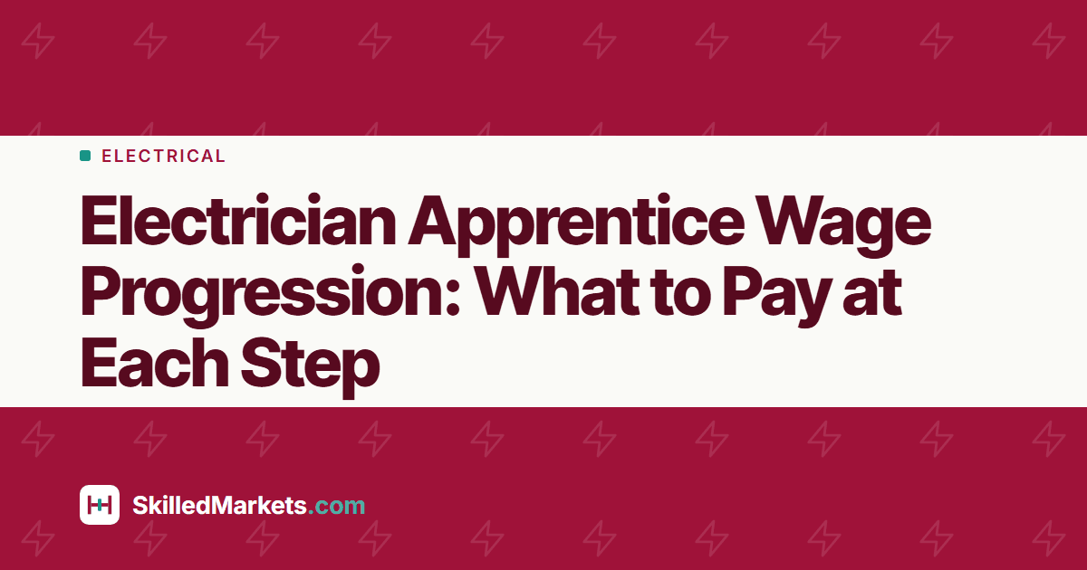 Electrician Apprentice Wage Progression: What to Pay at Each Step