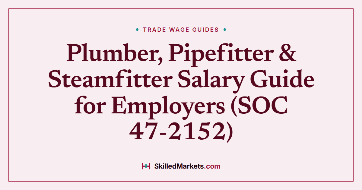 Plumber, Pipefitter & Steamfitter Salary Guide for Employers (SOC 47-2152)