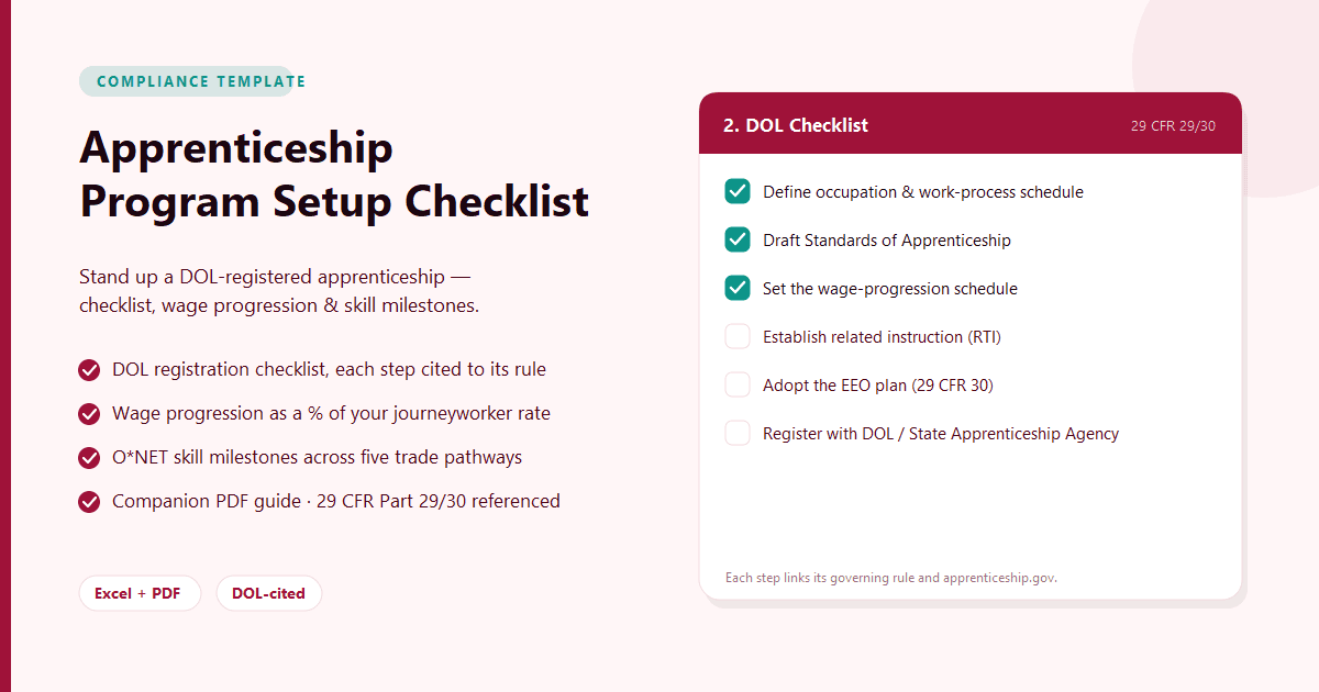 Apprenticeship Program Setup Checklist