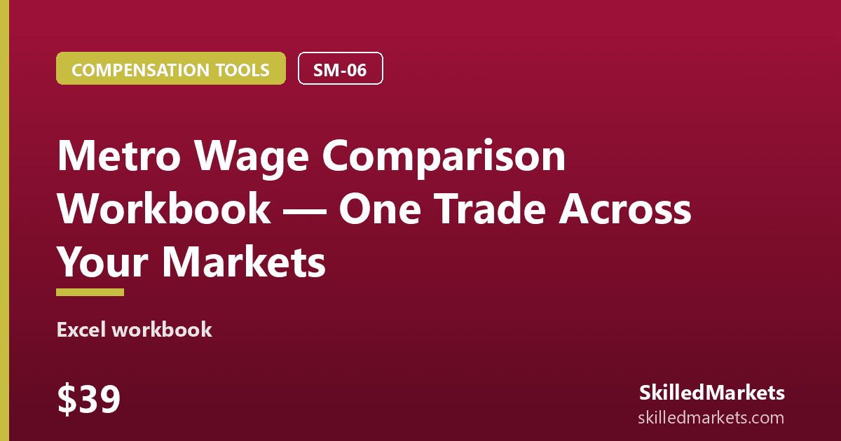 Metro Wage Comparison Workbook — One Trade Across Your Markets